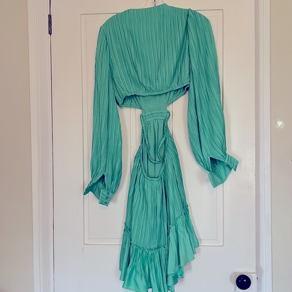 Jonathan Simkhai Londyn Mini Dress In Kiwi size small - Picture 4 of 5